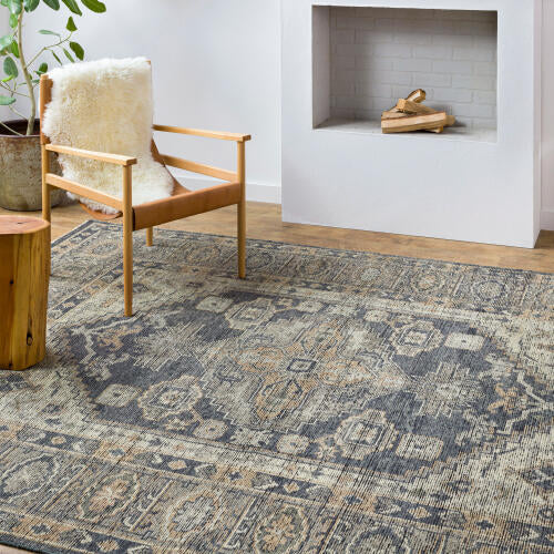 Reign Handmade Wool Rug — Navy / Taupe | REG-2309