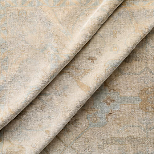 Antique Handmade Wool Rug — Ivory / Tan | ATQ-1000