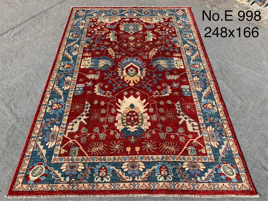 5’4 x 8’1 Afghan Chobi Hand-Knotted Wool Rug