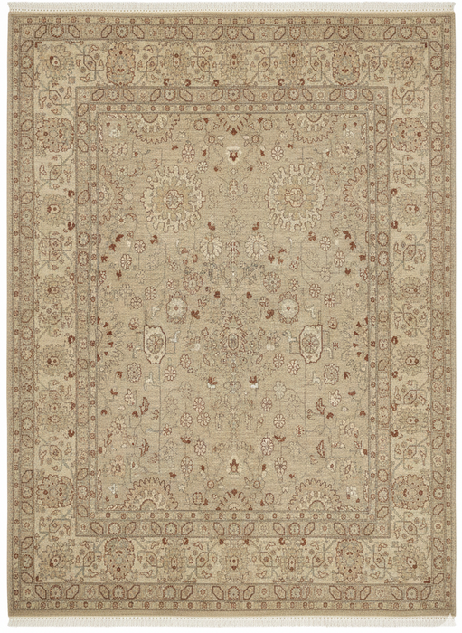 9'x12' Hand-Knotted Chobi Wool Area Rug - Beige/Red