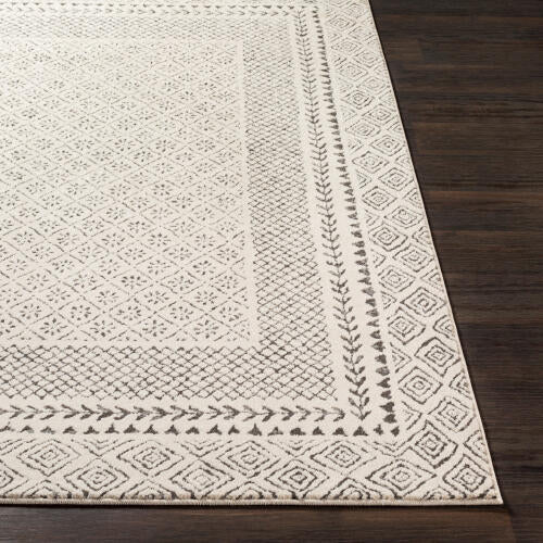 Bahar Machine Woven Rug — Charcoal / Light Beige | BHR-2321
