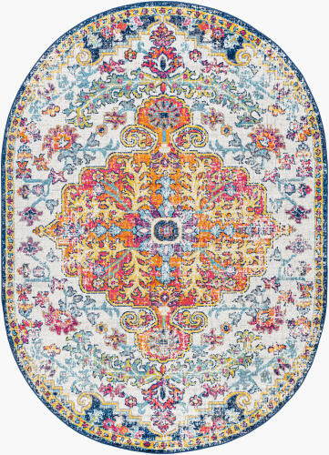 Livabliss Harput Machine Woven Rug — Multicolor Medallion | HAP-1000