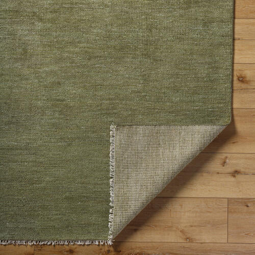 Epic Handmade Rug — Moss Green | EPI-2314 - construction