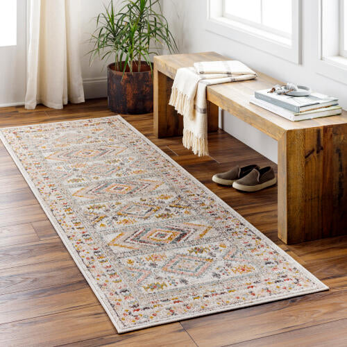 Ankara Machine Woven Rug — Ivory / Rose Sage Multi | AKR-2336