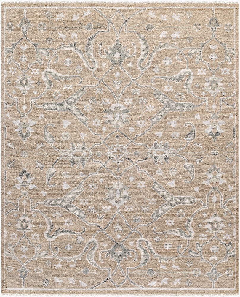 Almeria Hand Knotted Rug — Light Brown / Cream | ALM-2304 - performance