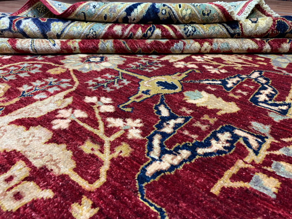 8'x10' Hand-Knotted Chobi Red/Multi Area Rug – KB Rugs