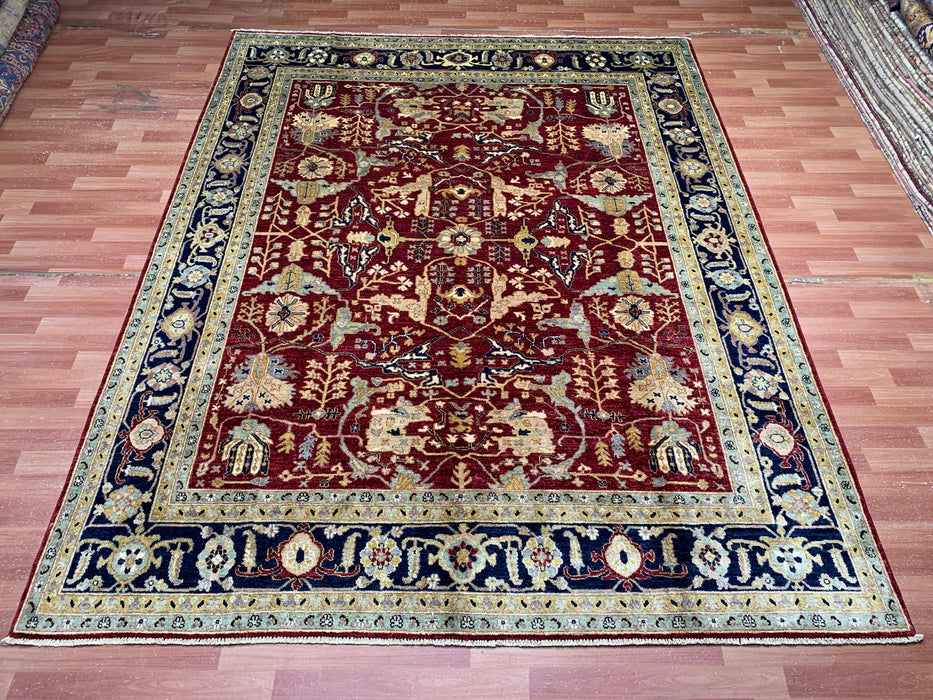 8'x10' Hand-Knotted Chobi Red/Multi Area Rug – KB Rugs