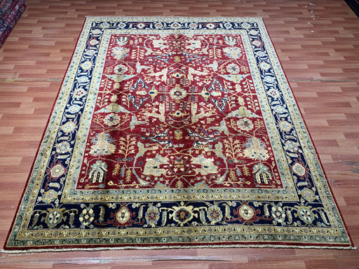 8'x10' Hand-Knotted Chobi Red/Multi Area Rug – KB Rugs