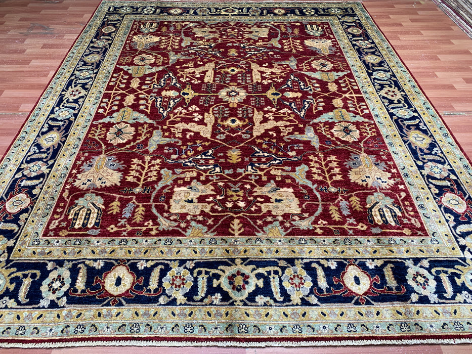 8'x10' Hand-Knotted Chobi Red/Multi Area Rug – KB Rugs