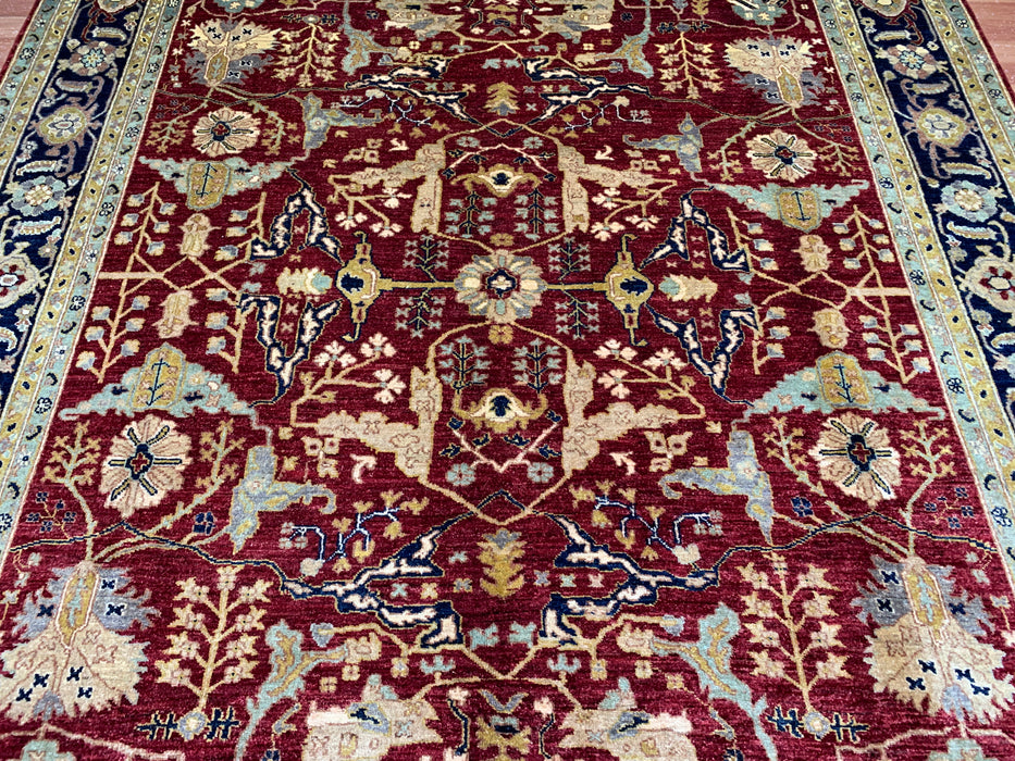 8'x10' Hand-Knotted Chobi Red/Multi Area Rug – KB Rugs
