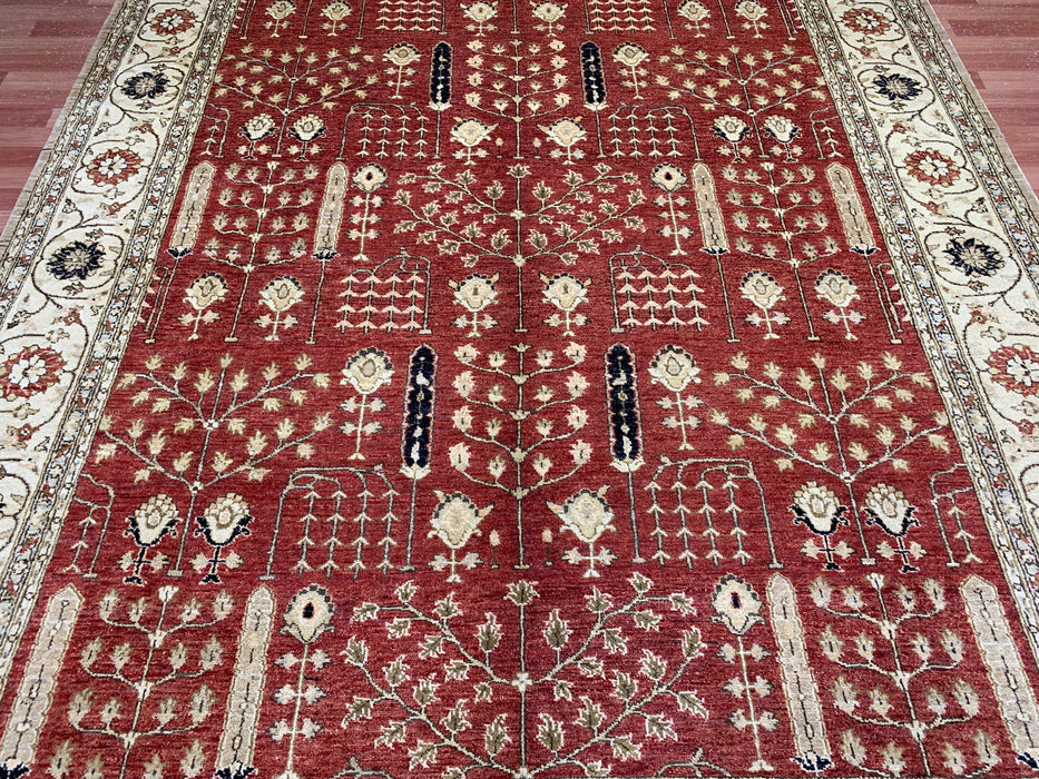 8'x10' Hand-Knotted Chobi Orange/Multi Area Rug – KB Rugs