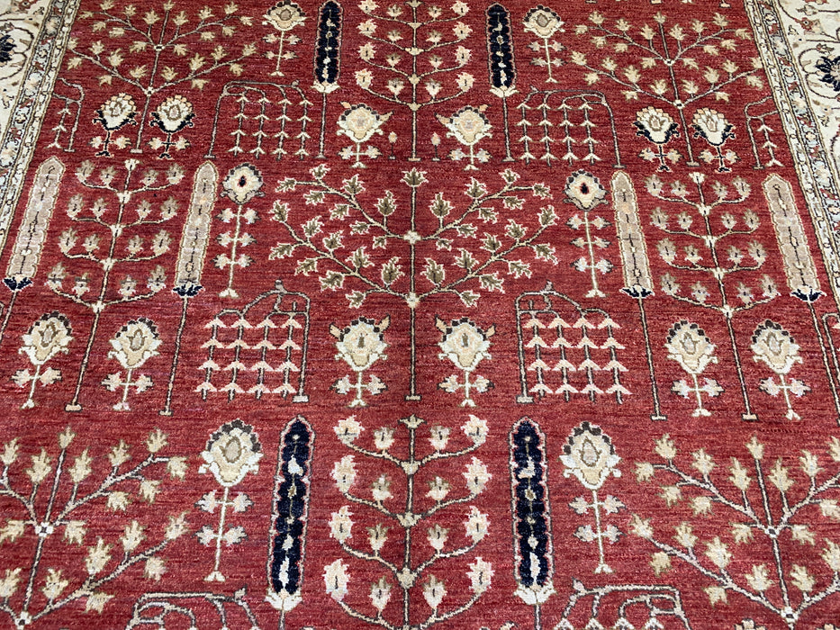 8'x10' Hand-Knotted Chobi Orange/Multi Area Rug – KB Rugs