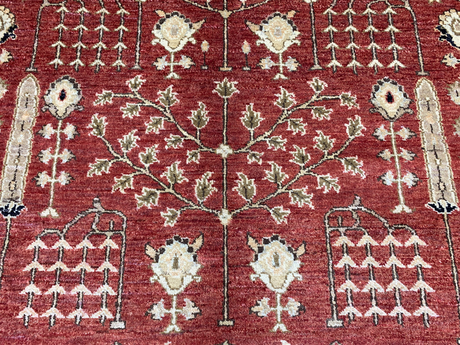 8'x10' Hand-Knotted Chobi Orange/Multi Area Rug – KB Rugs