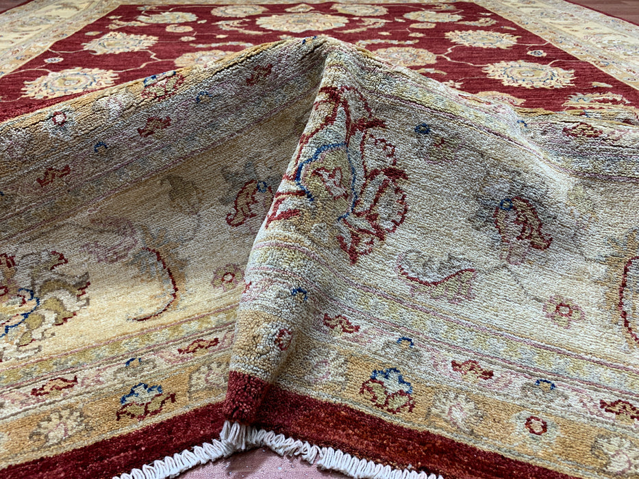 8'x10' Hand-Knotted Chobi Red/Ivory Area Rug – KB Rugs