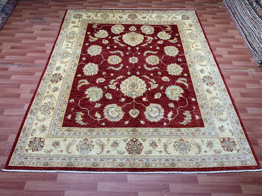 8'x10' Hand-Knotted Chobi Red/Ivory Area Rug – KB Rugs