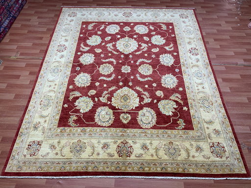 8'x10' Hand-Knotted Chobi Red/Ivory Area Rug – KB Rugs