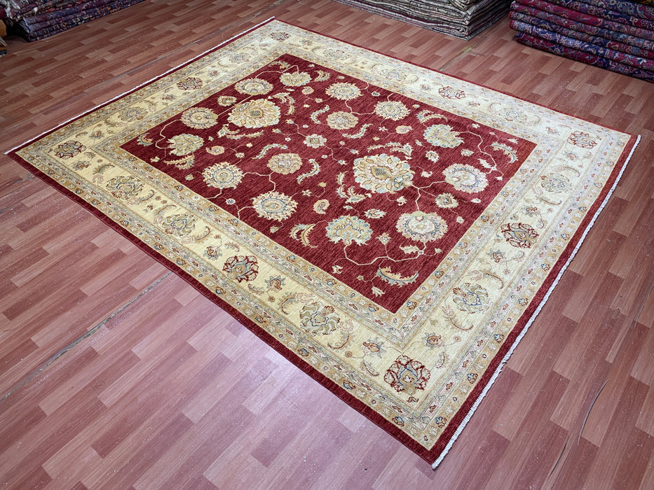 8'x10' Hand-Knotted Chobi Red/Ivory Area Rug – KB Rugs