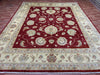 8'x10' Hand-Knotted Chobi Red/Ivory Area Rug – KB Rugs