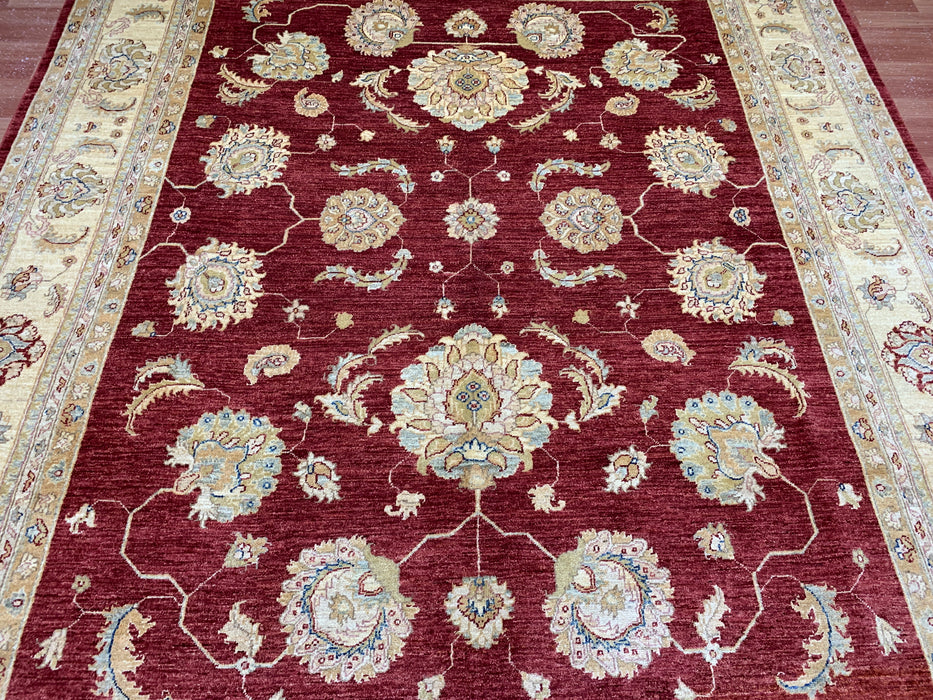8'x10' Hand-Knotted Chobi Red/Ivory Area Rug – KB Rugs