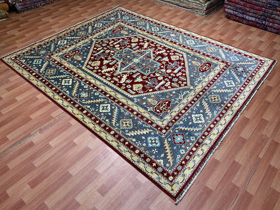 8'x10' Hand-Knotted Kazak Blue/Multi Area Rug – KB Rugs