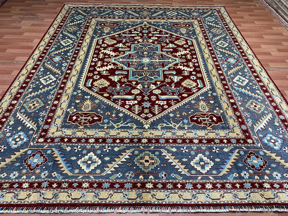 8'x10' Hand-Knotted Kazak Blue/Multi Area Rug – KB Rugs