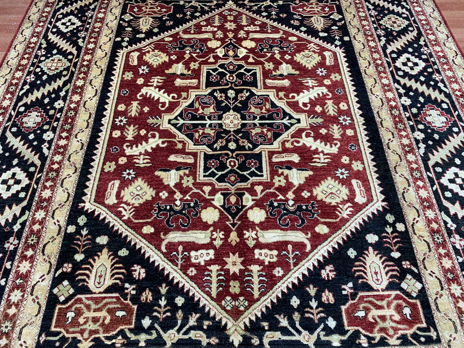 8'x10' Hand-Knotted Kazak Red/Multi Area Rug – KB Rugs
