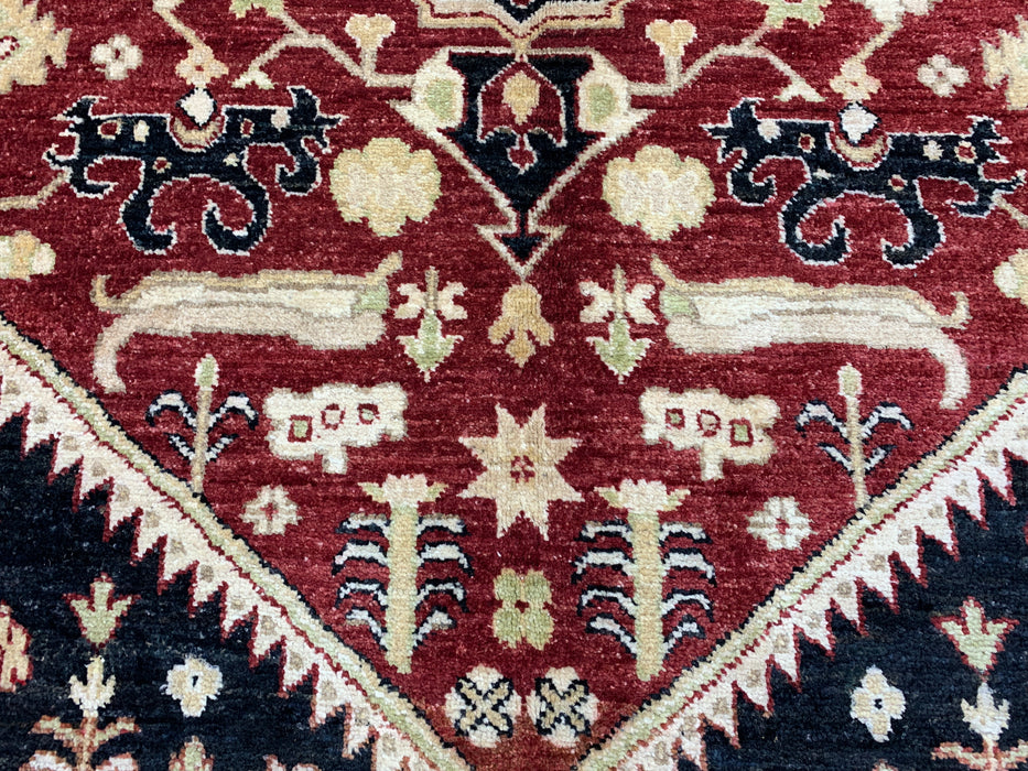 8'x10' Hand-Knotted Kazak Red/Multi Area Rug – KB Rugs