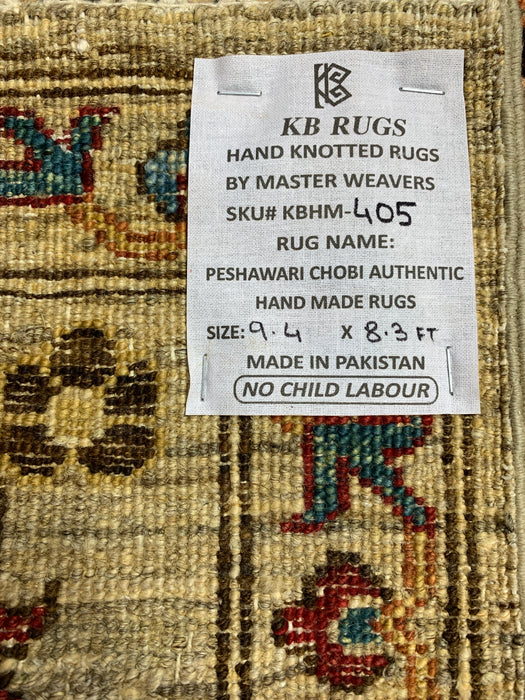 8'3 x 9’4’ Chobi Hand-Knotted Wool Rug