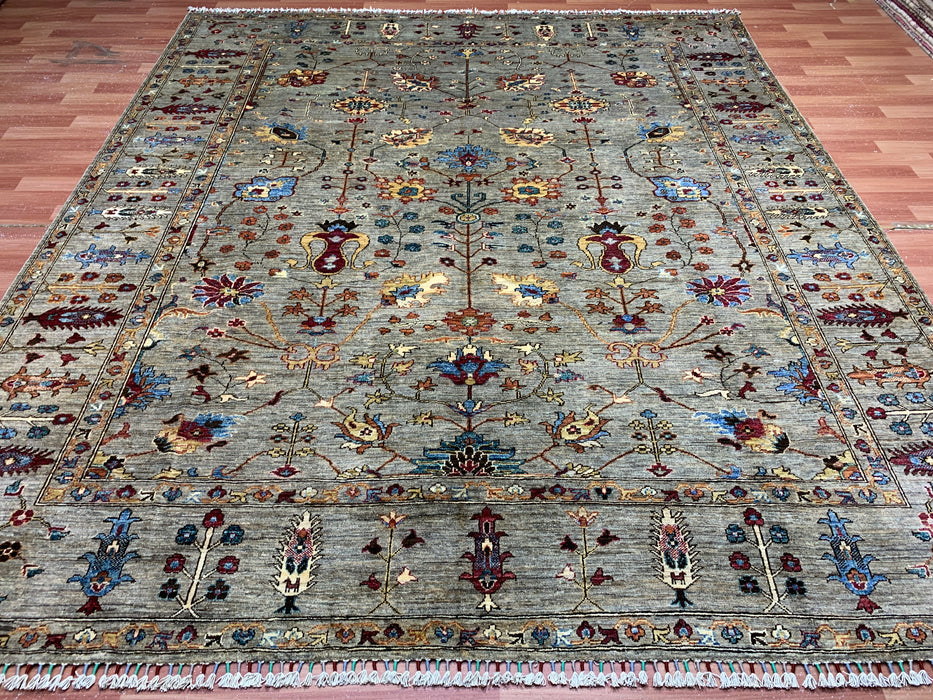 8'3 x 9’4’ Chobi Hand-Knotted Wool Rug