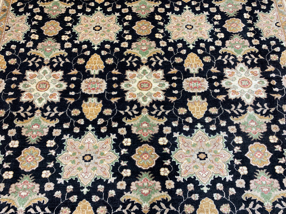 8'x10' Hand-Knotted Chobi Black/Ivory Area Rug – KB Rugs