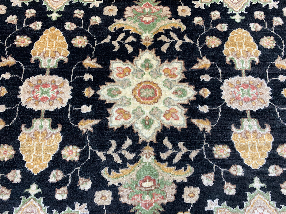 8'x10' Hand-Knotted Chobi Black/Ivory Area Rug – KB Rugs