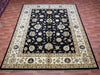 8'x10' Hand-Knotted Chobi Black/Ivory Area Rug – KB Rugs