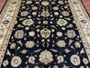 8'x10' Hand-Knotted Chobi Black/Ivory Area Rug – KB Rugs