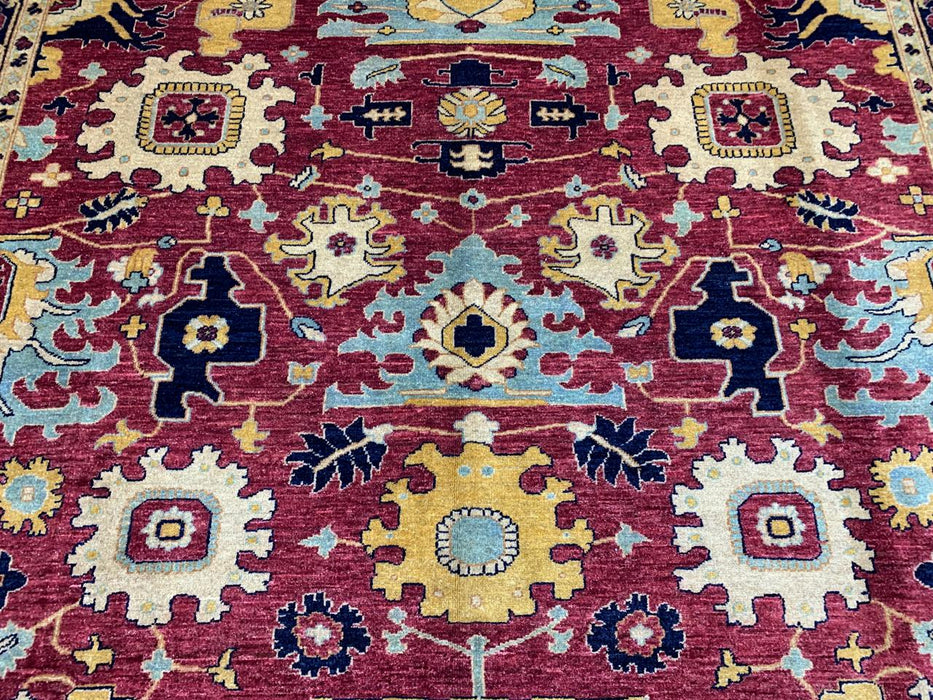 8'x10' Hand-Knotted Chobi Red/Navy Area Rug – KB Rugs