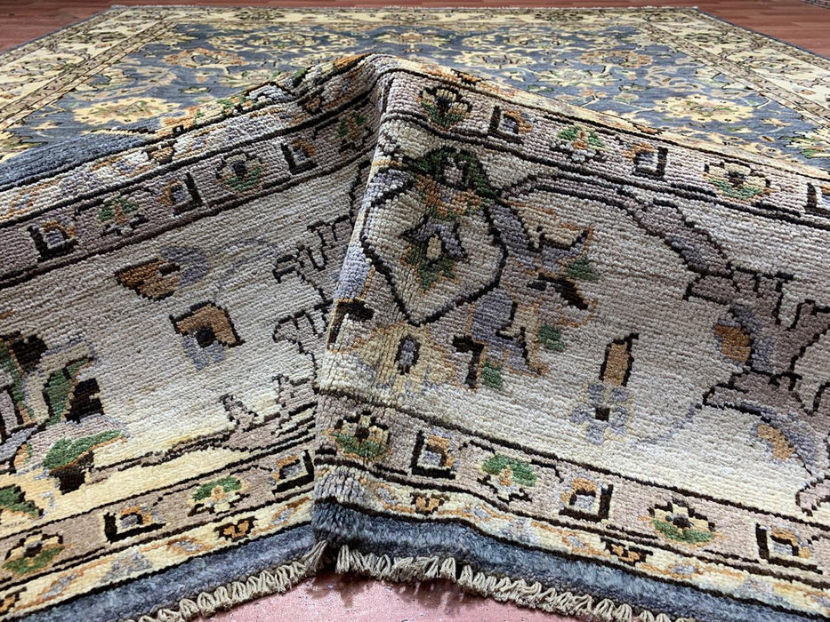 8'x10' Hand-Knotted Chobi Blue/Ivory Area Rug – KB Rugs