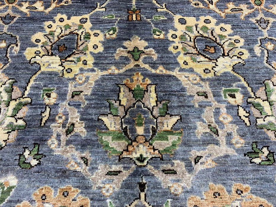 8'x10' Hand-Knotted Chobi Blue/Ivory Area Rug – KB Rugs