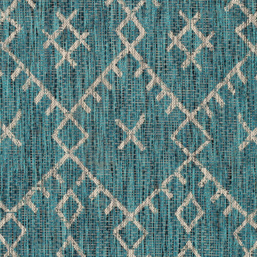 Livabliss Eagean Machine Woven Rug — Teal / Ivory | EAG-2330