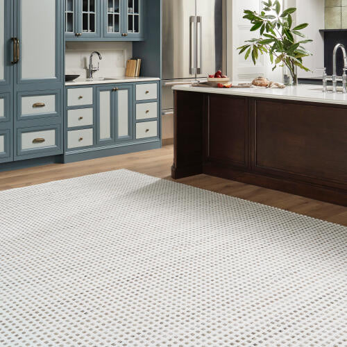 Ariel Handwoven PET Rug — White / Taupe | AIL-2301
