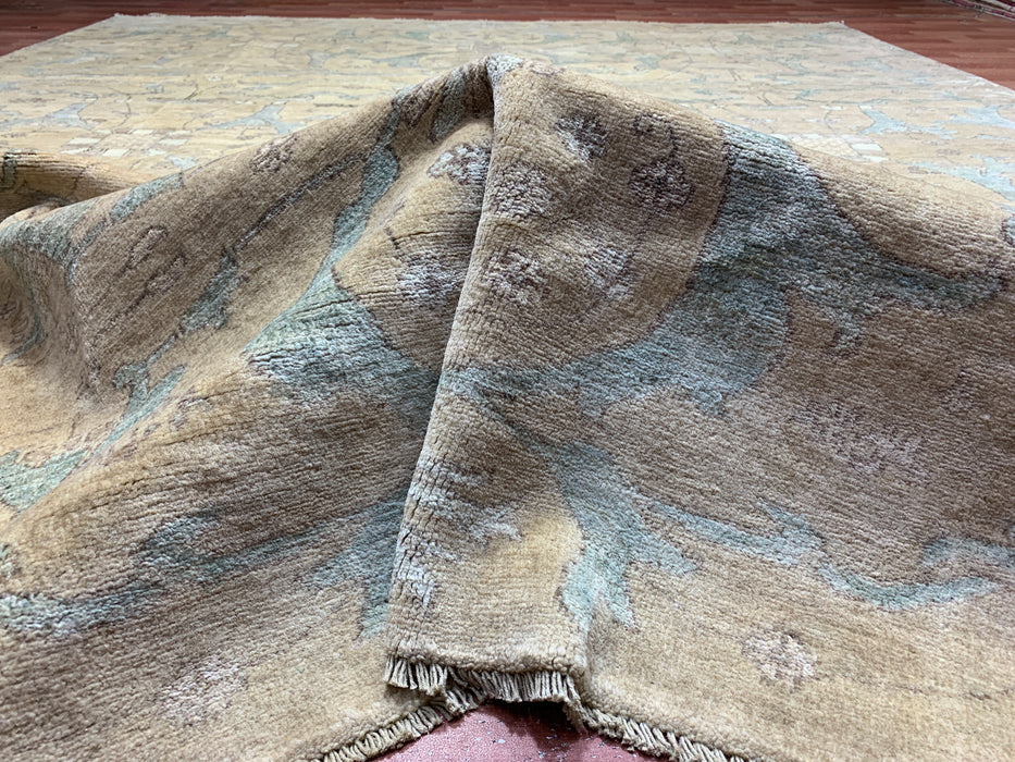 8'x10' Hand-Knotted Chobi Beige/Blue Area Rug – KB Rugs