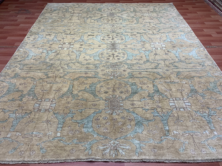 8'x10' Hand-Knotted Chobi Beige/Blue Area Rug – KB Rugs