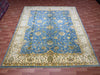 8'x10' Hand-Knotted Chobi Blue/Ivory Area Rug – KB Rugs