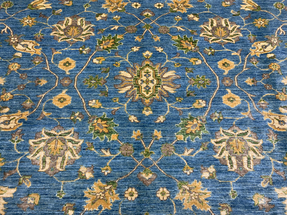 8'x10' Hand-Knotted Chobi Blue/Ivory Area Rug – KB Rugs