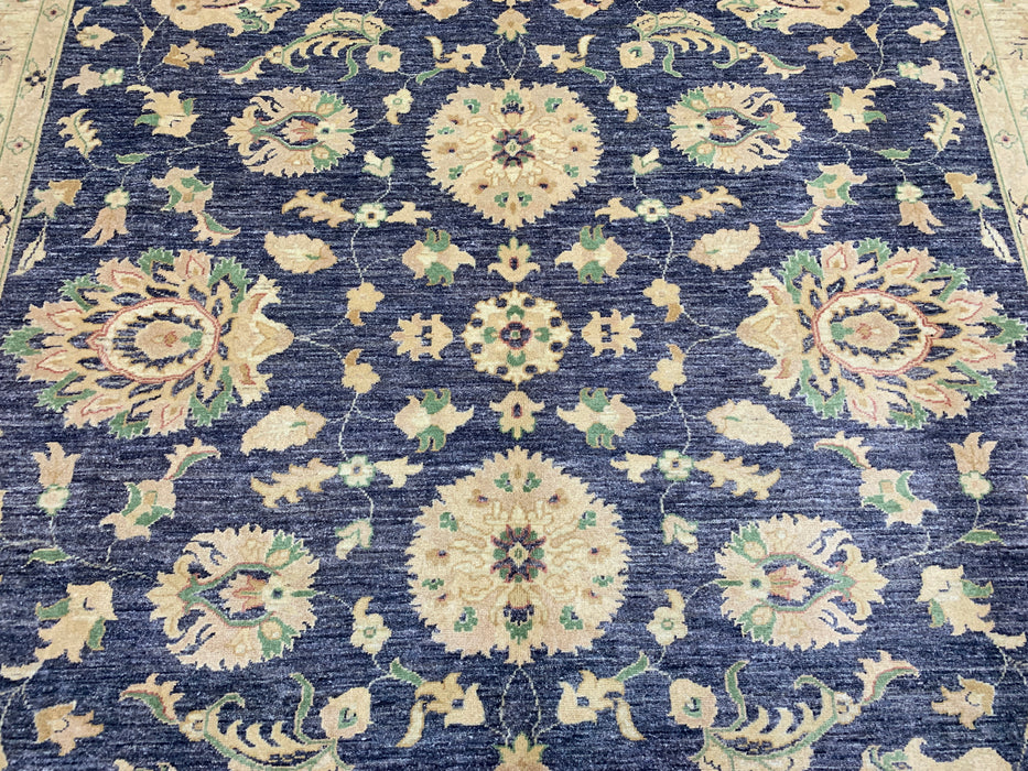 8'x10' Hand-Knotted Chobi Navy/Ivory Area Rug – KB Rugs