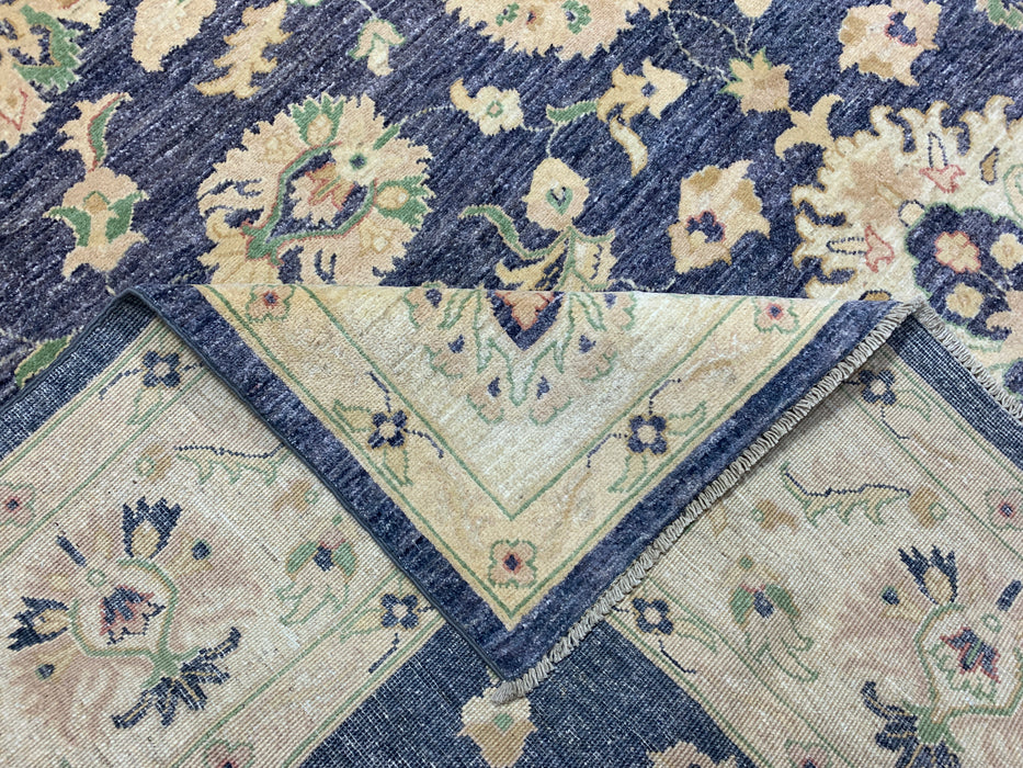 8'x10' Hand-Knotted Chobi Navy/Ivory Area Rug – KB Rugs