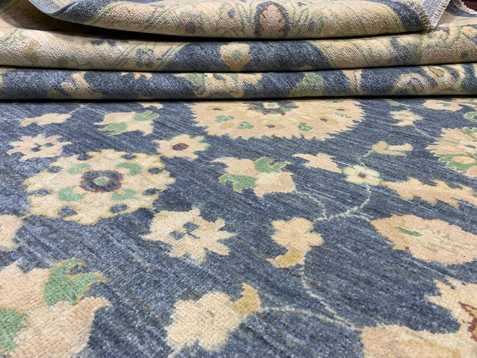 8'x10' Hand-Knotted Chobi Blue/Ivory Area Rug – KB Rugs