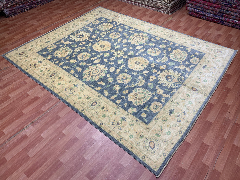 8'x10' Hand-Knotted Chobi Blue/Ivory Area Rug – KB Rugs