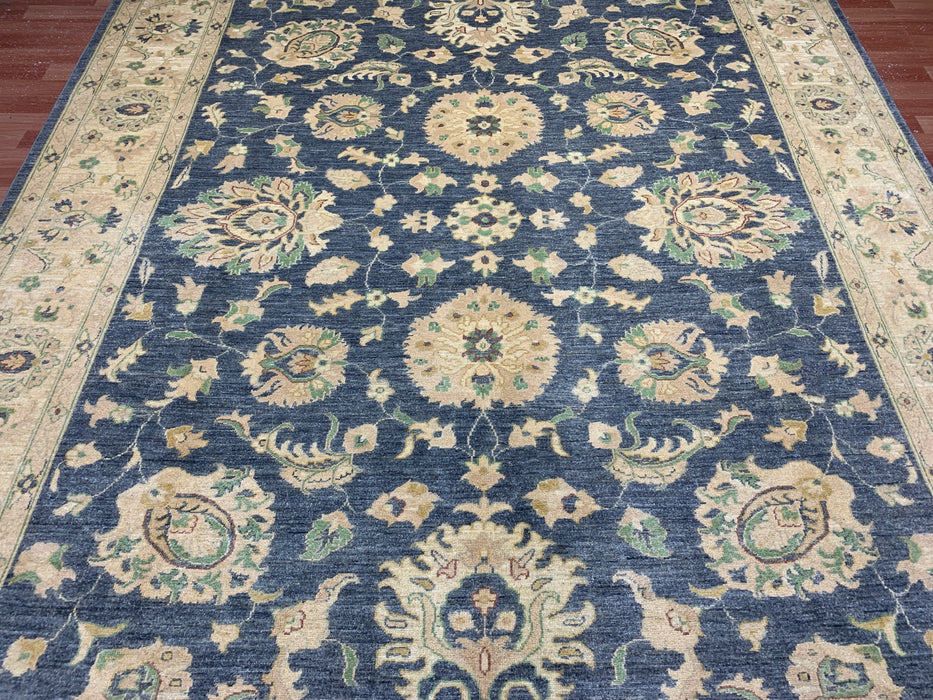 8'x10' Hand-Knotted Chobi Blue/Ivory Area Rug – KB Rugs