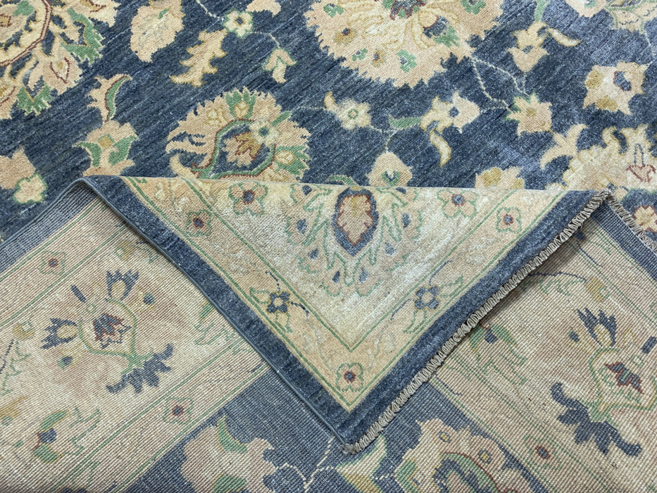 8'x10' Hand-Knotted Chobi Blue/Ivory Area Rug – KB Rugs