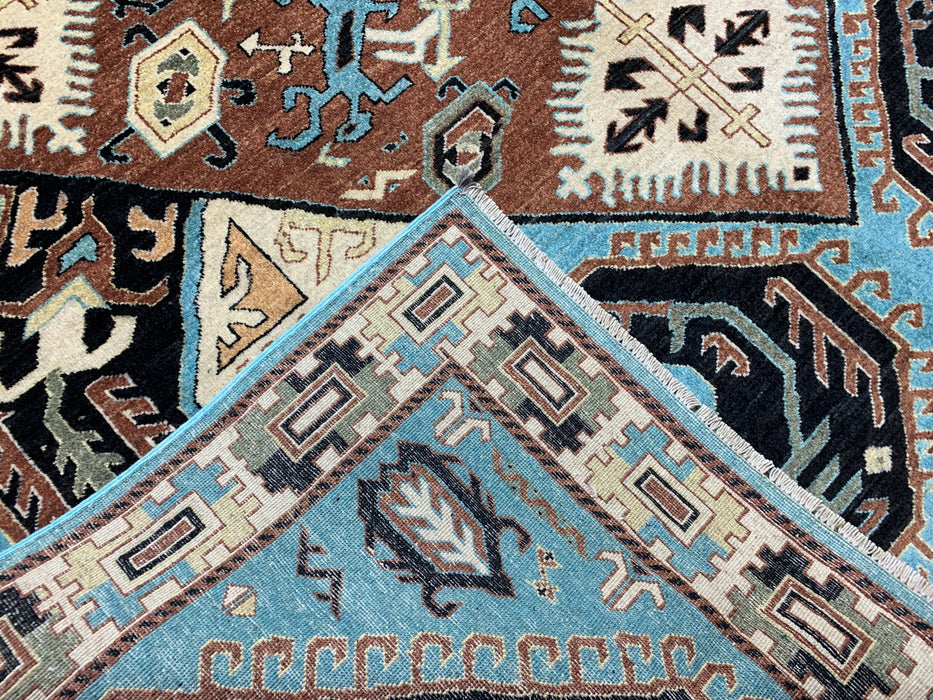 8'x10' Hand-Knotted Chobi Blue/ Multi Area Rug – KB Rugs