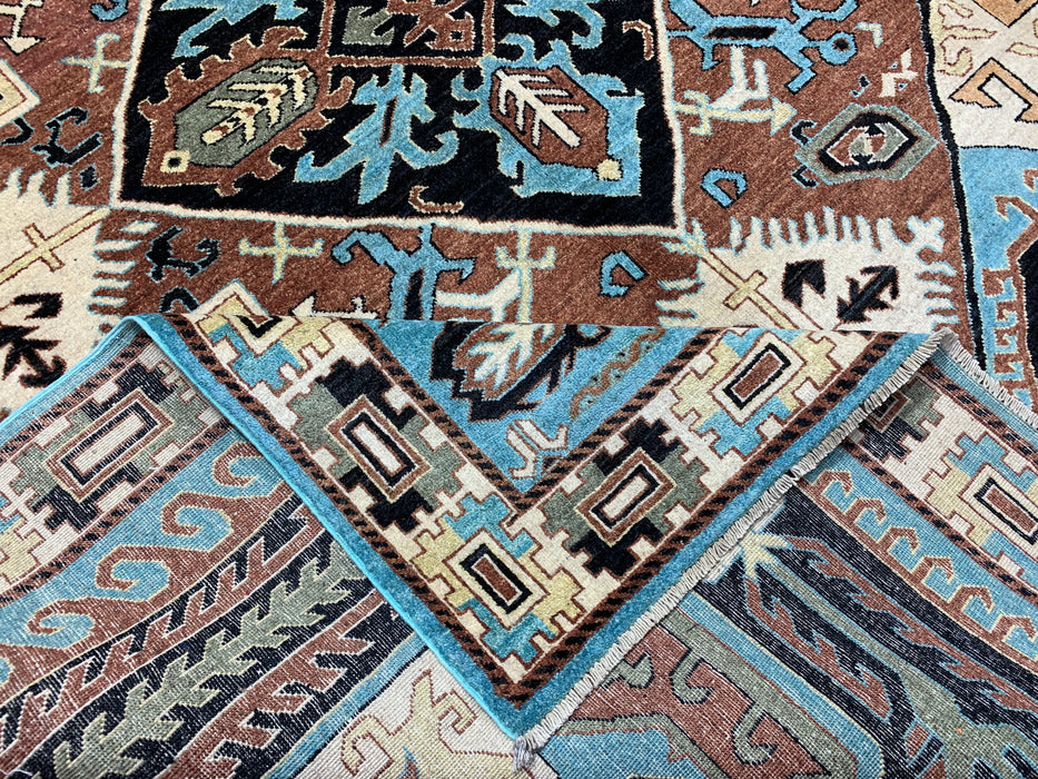 8'x10' Hand-Knotted Chobi Blue/ Multi Area Rug – KB Rugs